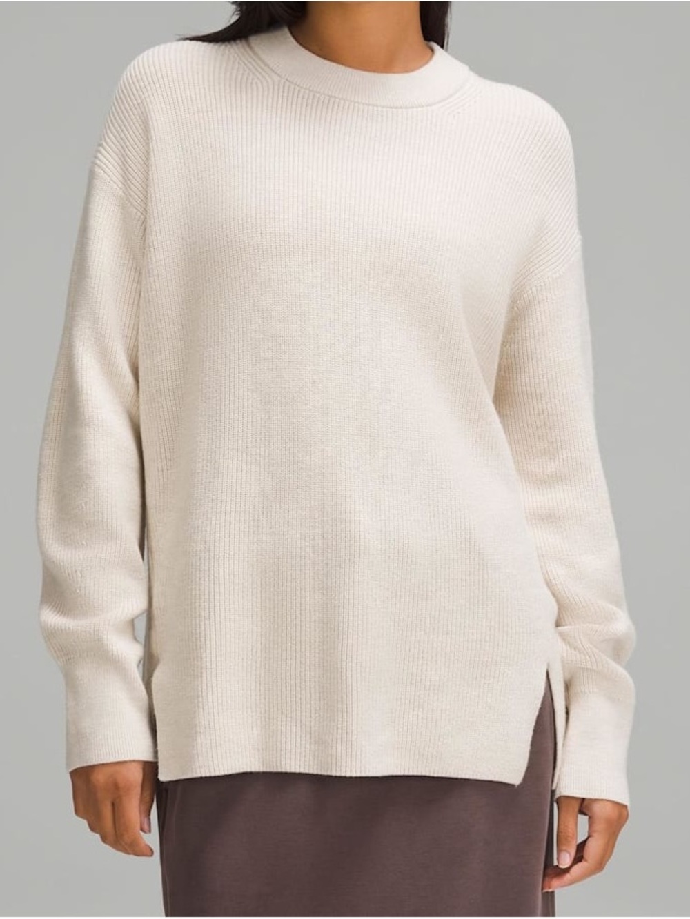 lululemon athletica Cream Crewneck Lightweight Sweater